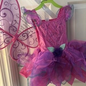 Girl's Fairy Pixie Dress with Wings Sz 2T Toddler New
